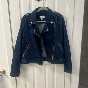 Loft denim Moto jacket NWOT Medium
